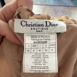 Dior Beige Midi Skirt